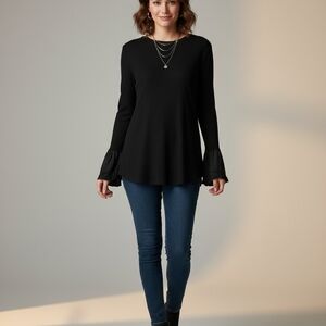 Elegant Black Women's Top
